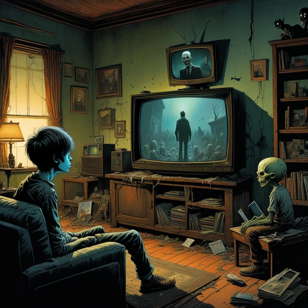 Bing watching horror movies with your new...friend