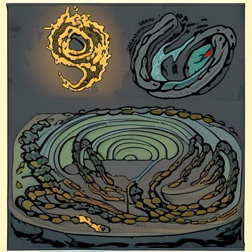 Serpent Coiling in Perilous Chrome Cavern