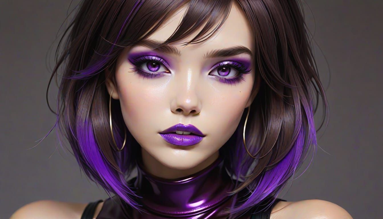 Elegant Dark Ballerina Dances in Warm, Rich Colors