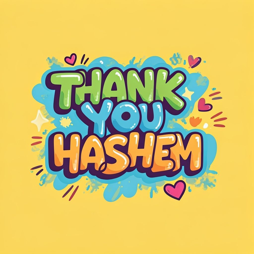 Dynamic Graffiti Art: Thank You Hashem