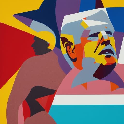 Pop Art Trump: A Bigger Splash in Hockney Style