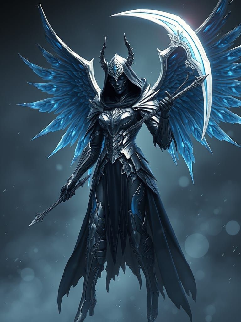 Ethereal Guardian of the Abyss in Dark Fantasy Armor
