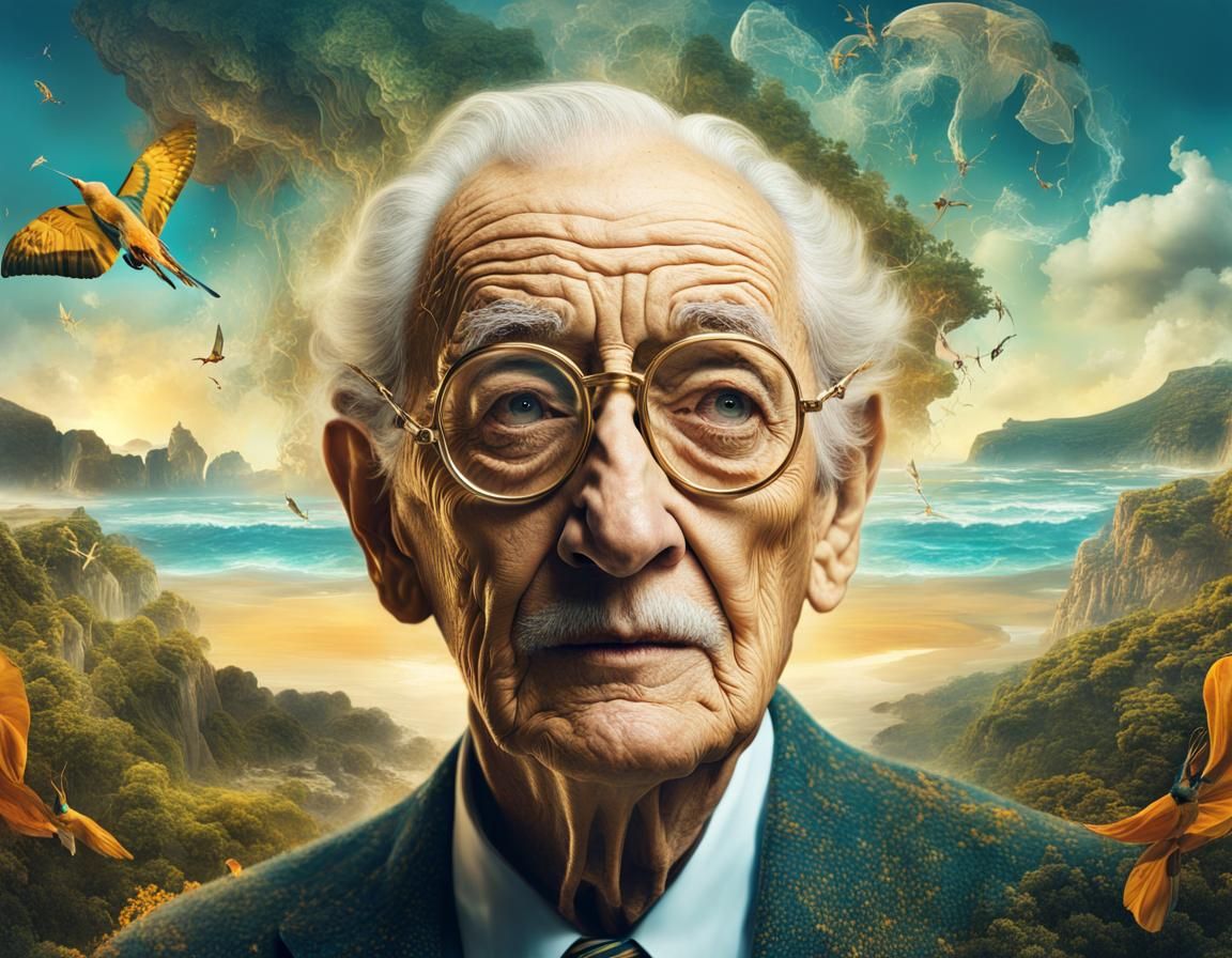 Surreal Paradise: Double Exposure Digital Painting