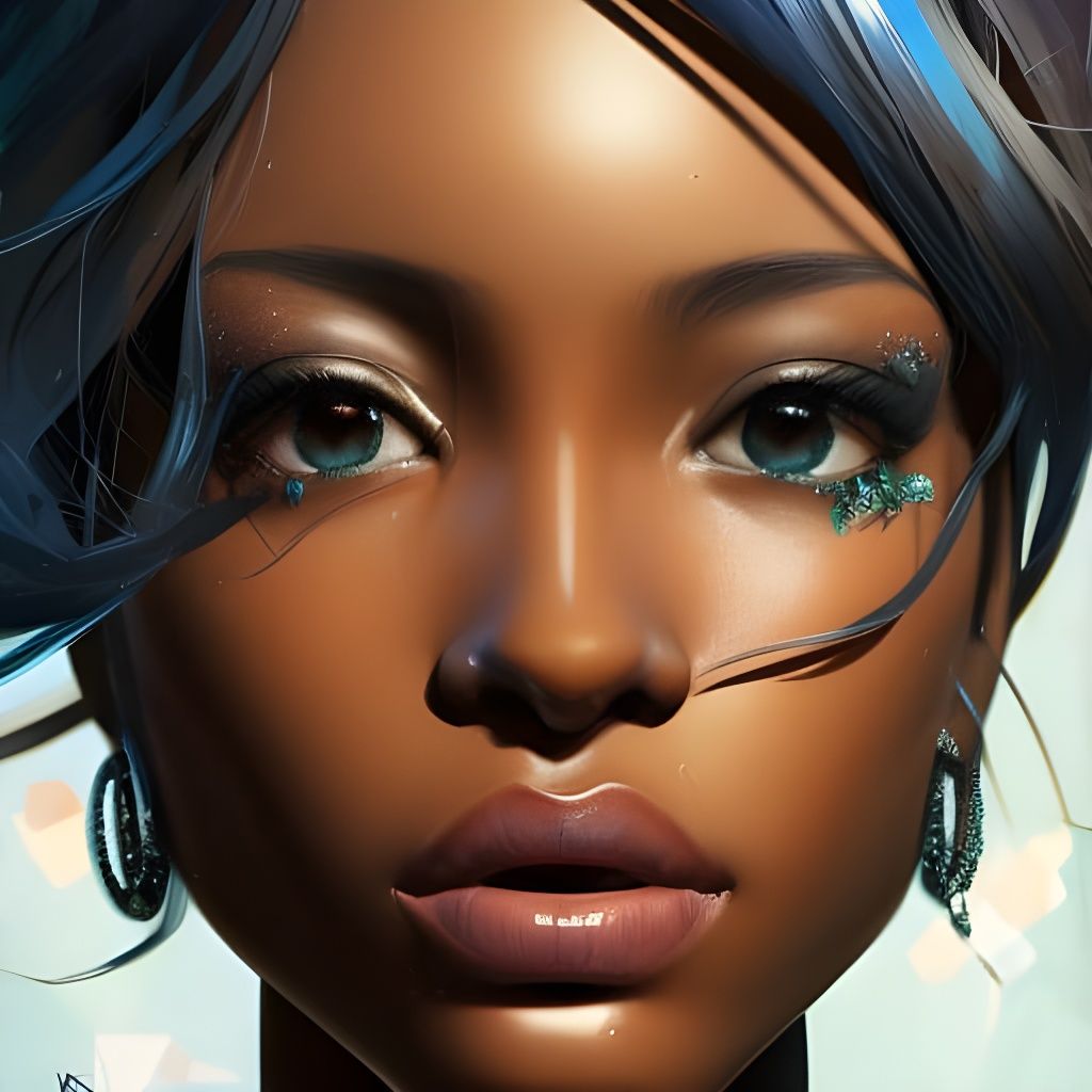 Hyperrealistic Black Barbie Portrait in 8K