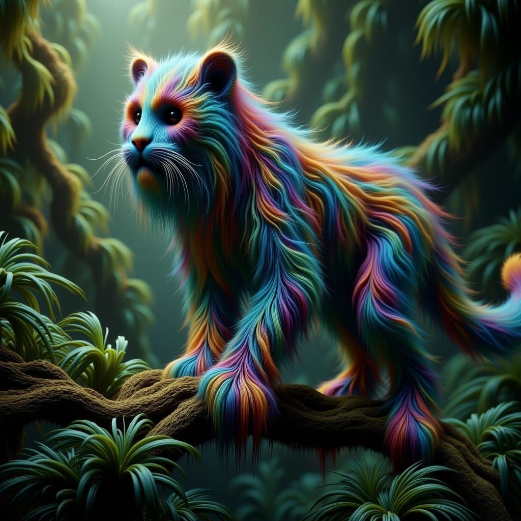 Clouded Leopard in Jungle Tree Canopy