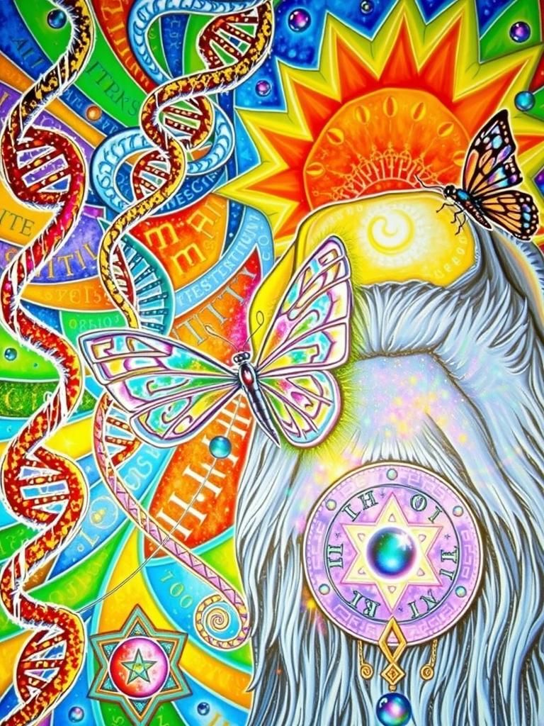 Wolf Nose Butterfly Portal: Surreal Dreamscape