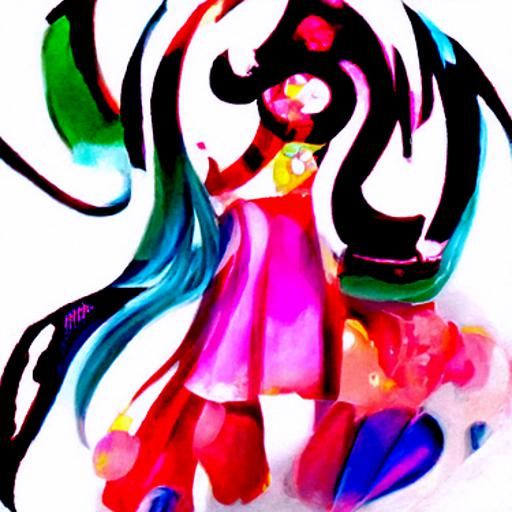 Hatsune Miku in Candyland Gouache Wonderland