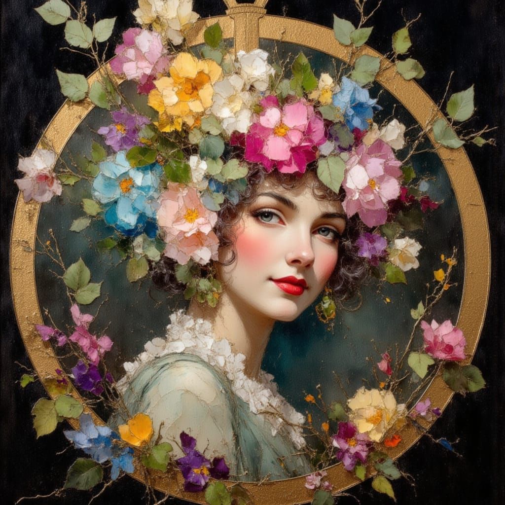 Ethereal Goddess Portrait in Dreamlike Style