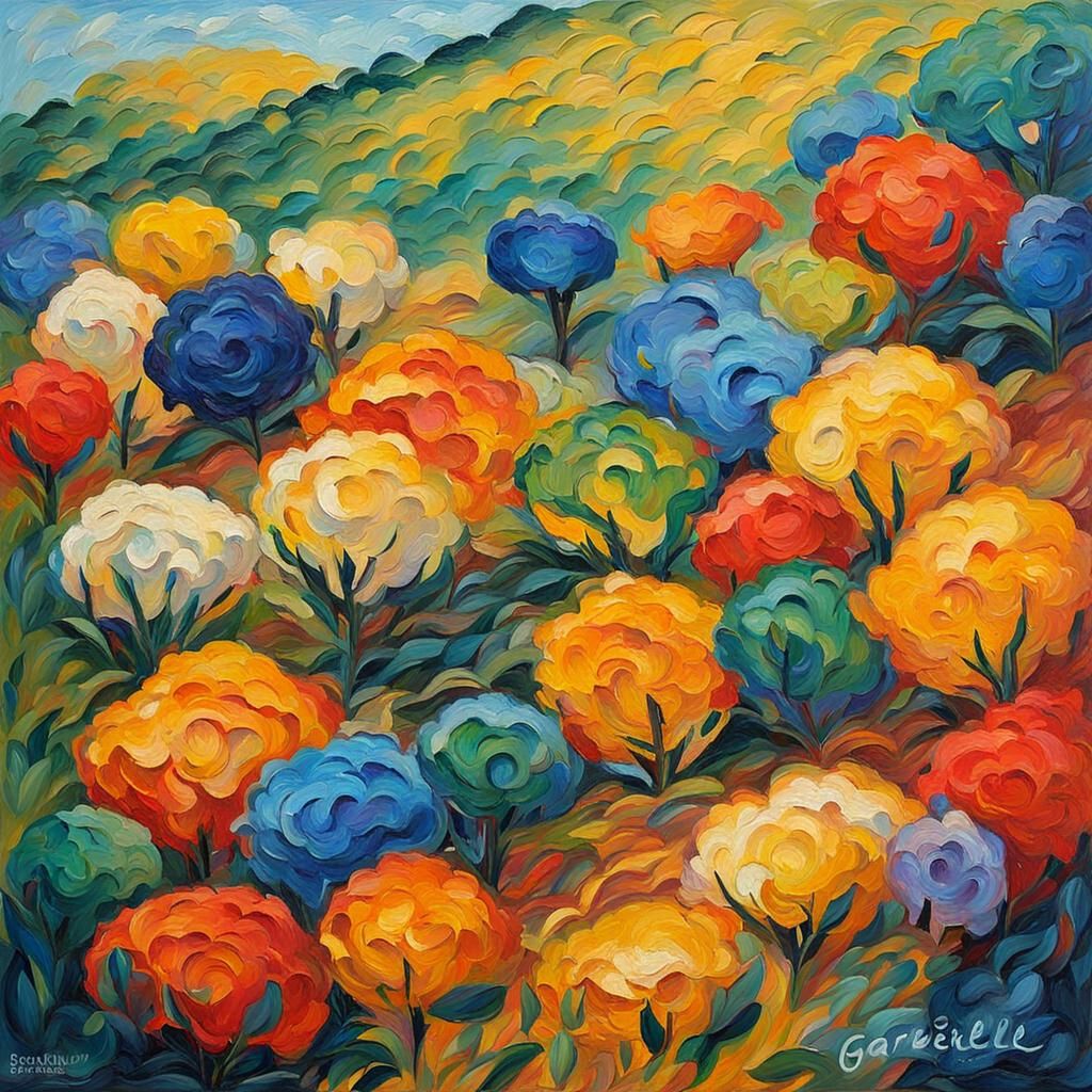 Gabrielle in Neo-Impressionism Expressionist Style