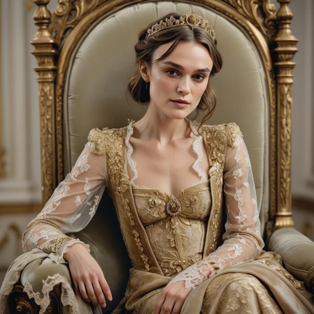 Keira Knightley as Royalty Portrait in Gold