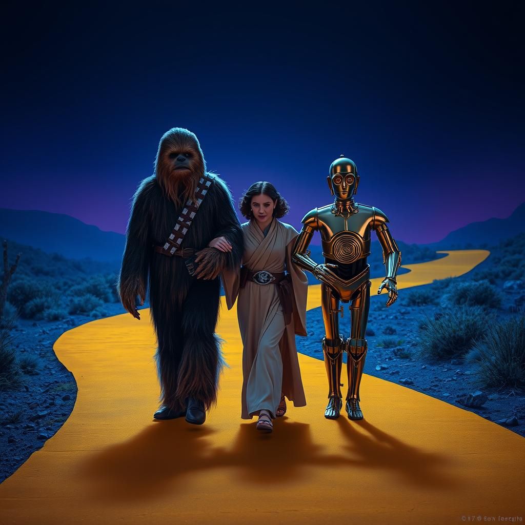Star Wars Characters Stroll Down Yellow Brick Road