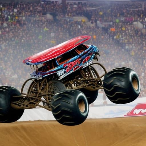 Donut Monster Truck Jump: Realistic Cinematography