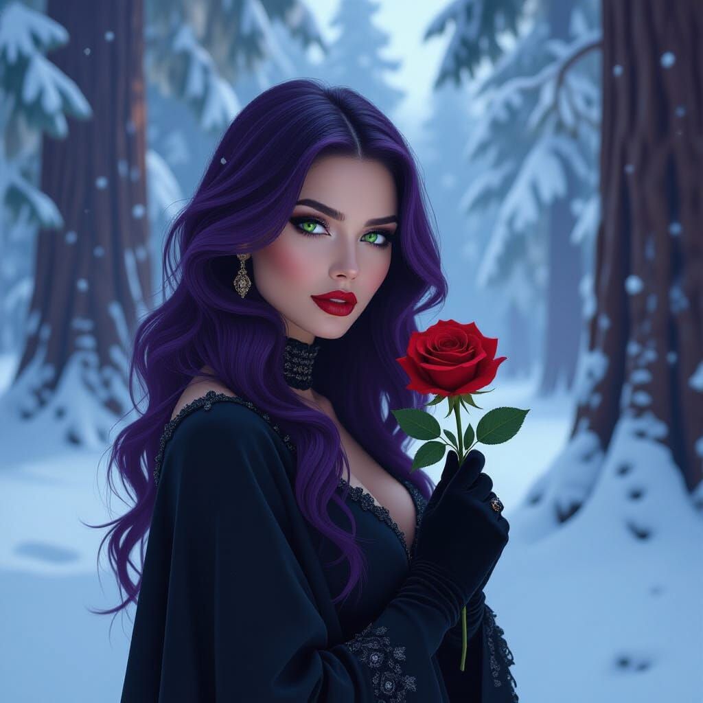 A striking dark fantasy illustration by MonicaAriana merges ...