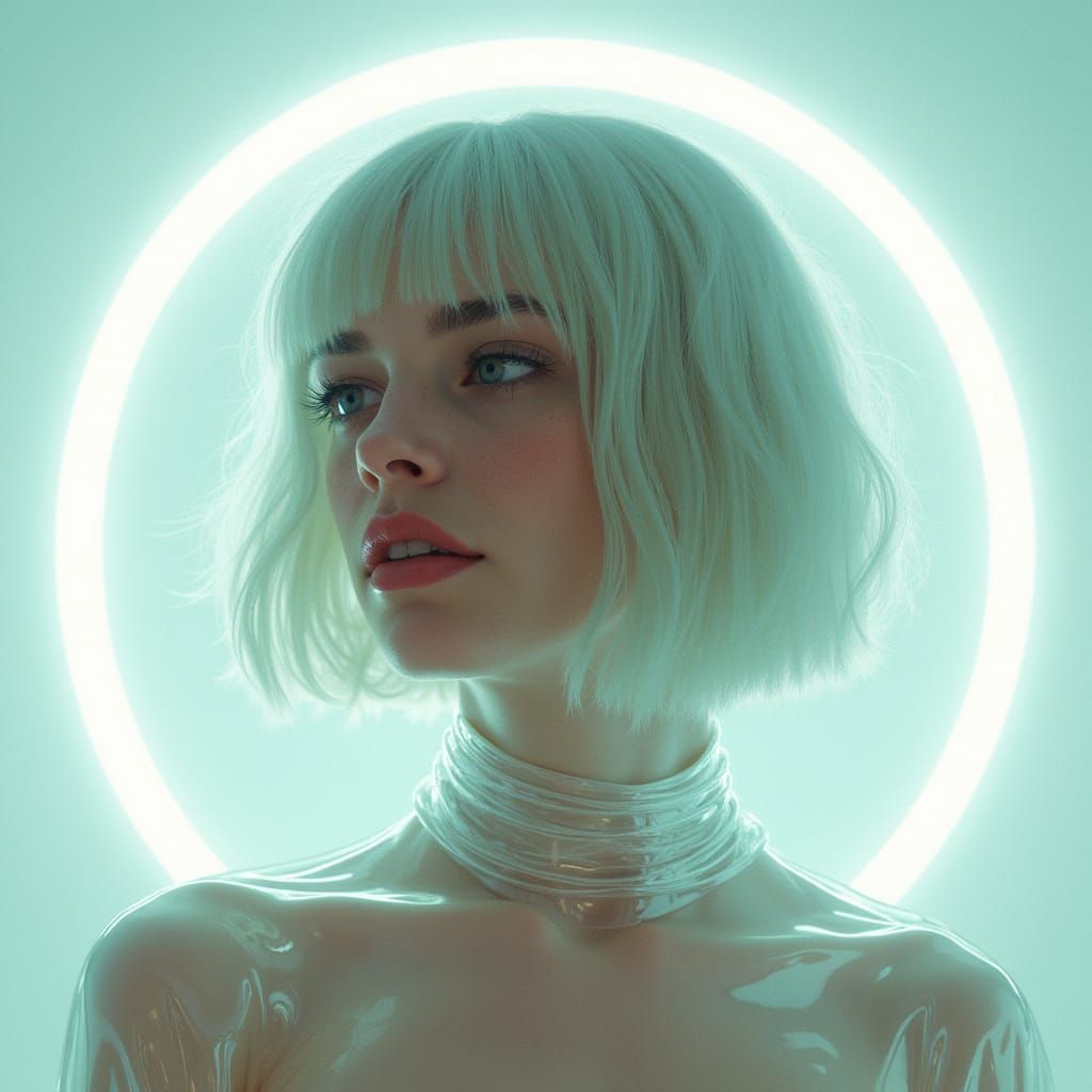 Glowing Goddess in Glass Skin, Jugendstil-Punk Style