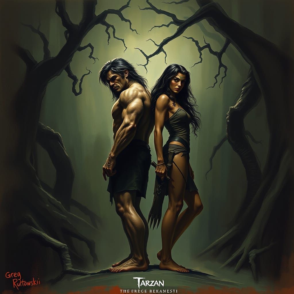 Tarzan and Jane in Dark Jungle Horror