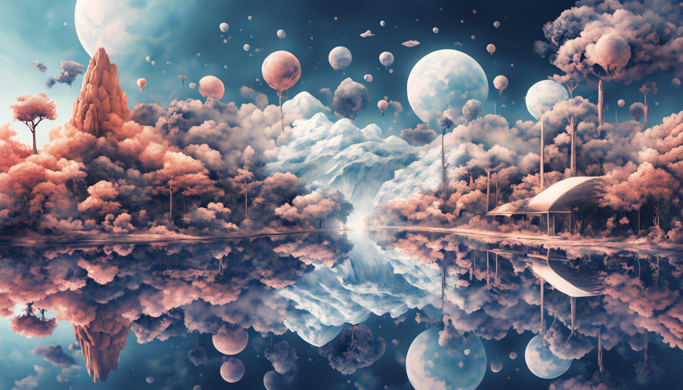 Surreal Abstract World in Watercolor and Ink