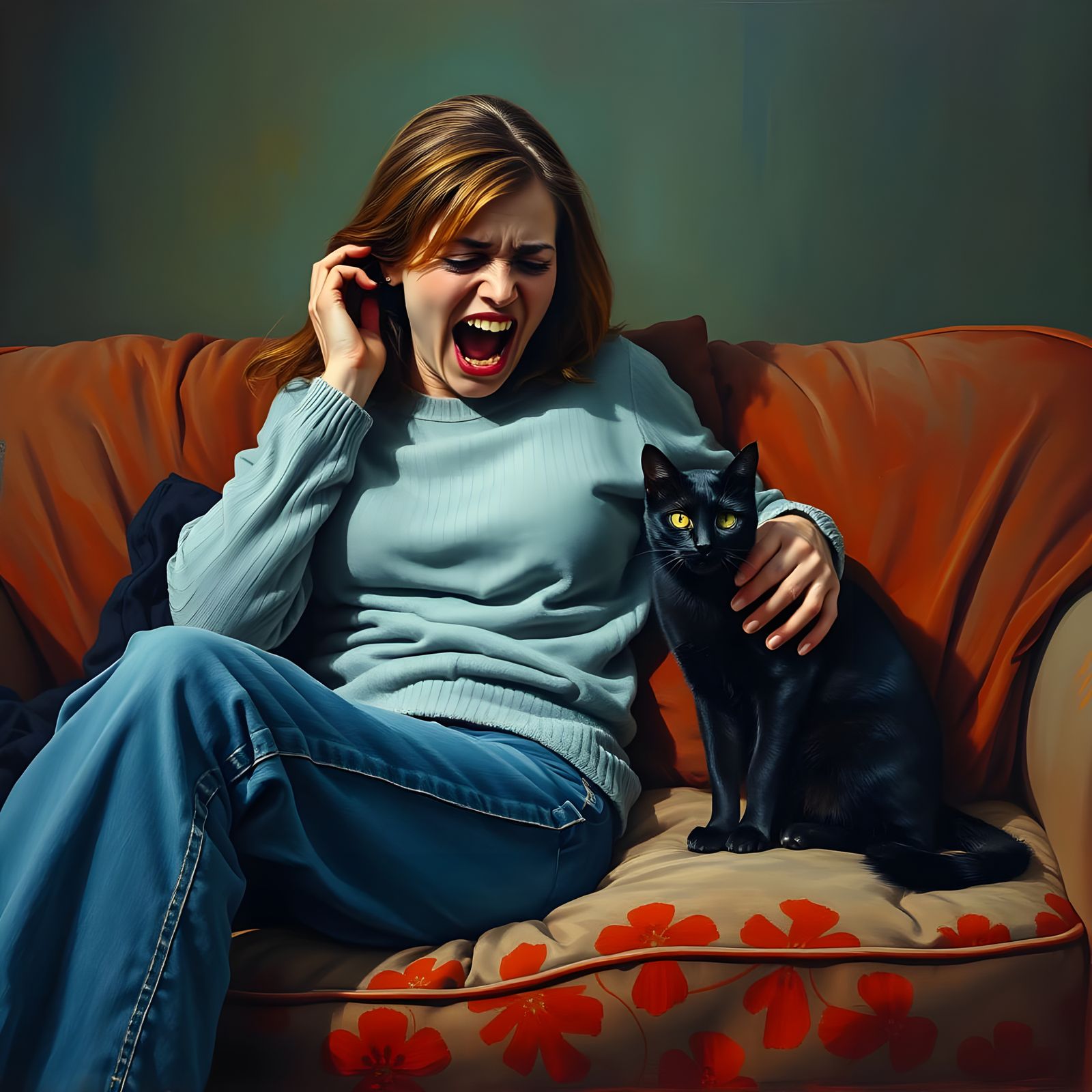 A Woman's Desperate Moment, Caught in a Heartfelt Scene