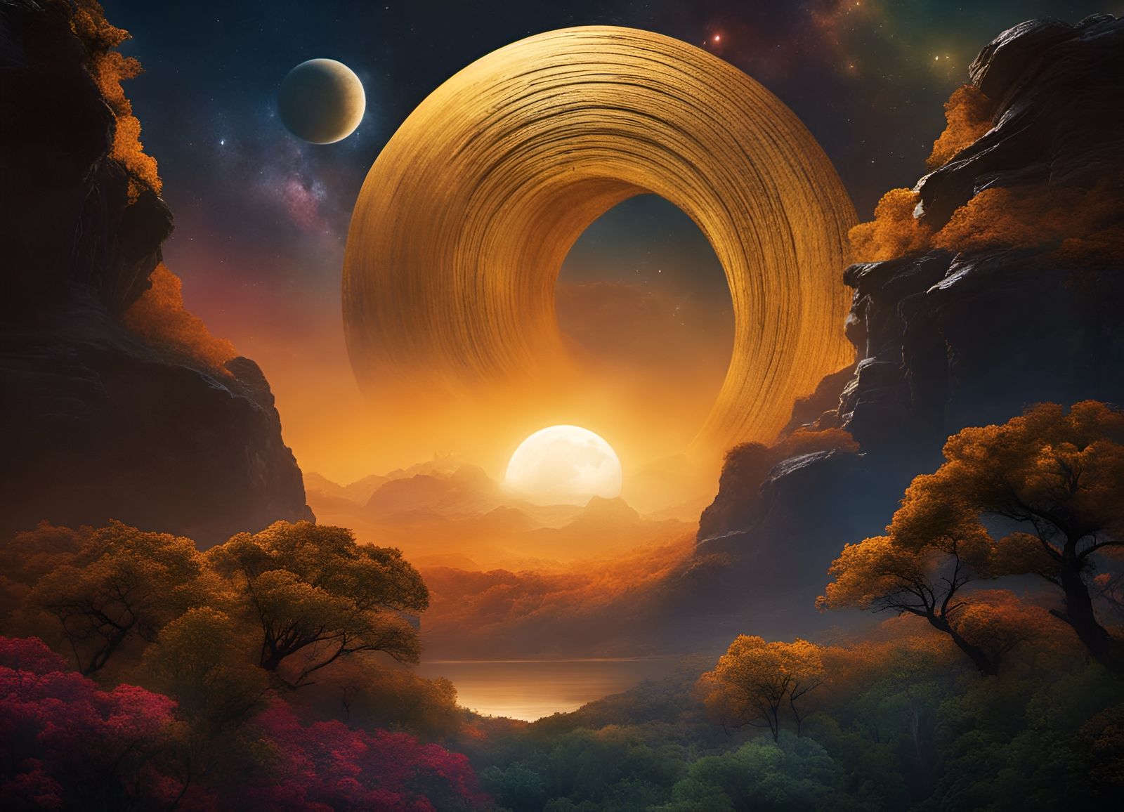 Couples Dance on Mothership in Night Sky