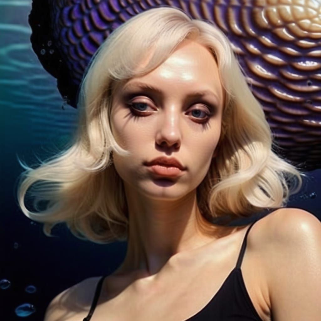 Hyper-Realistic Anime Mermaid in a Giant Clam