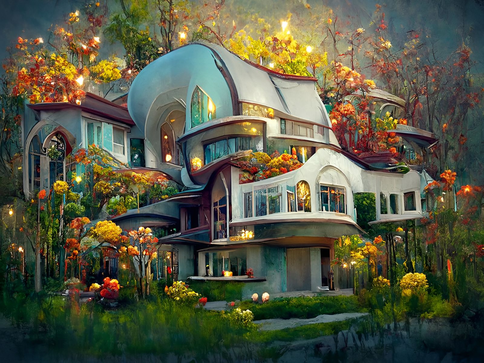 Serene Modern House with Elaborate Architecture