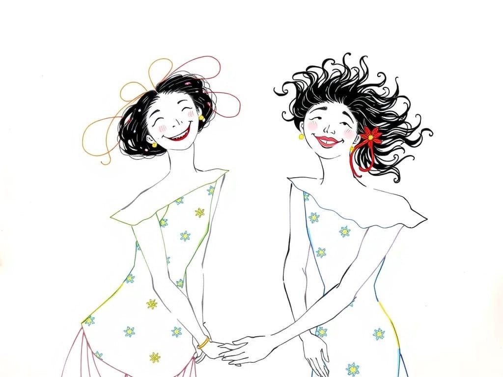 Elegant Lady in Maximalist Ornate Gown by Futurist Artist