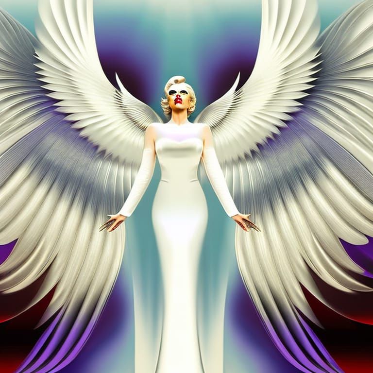 Marilyn Monroe as Fallen Angel in Heaven