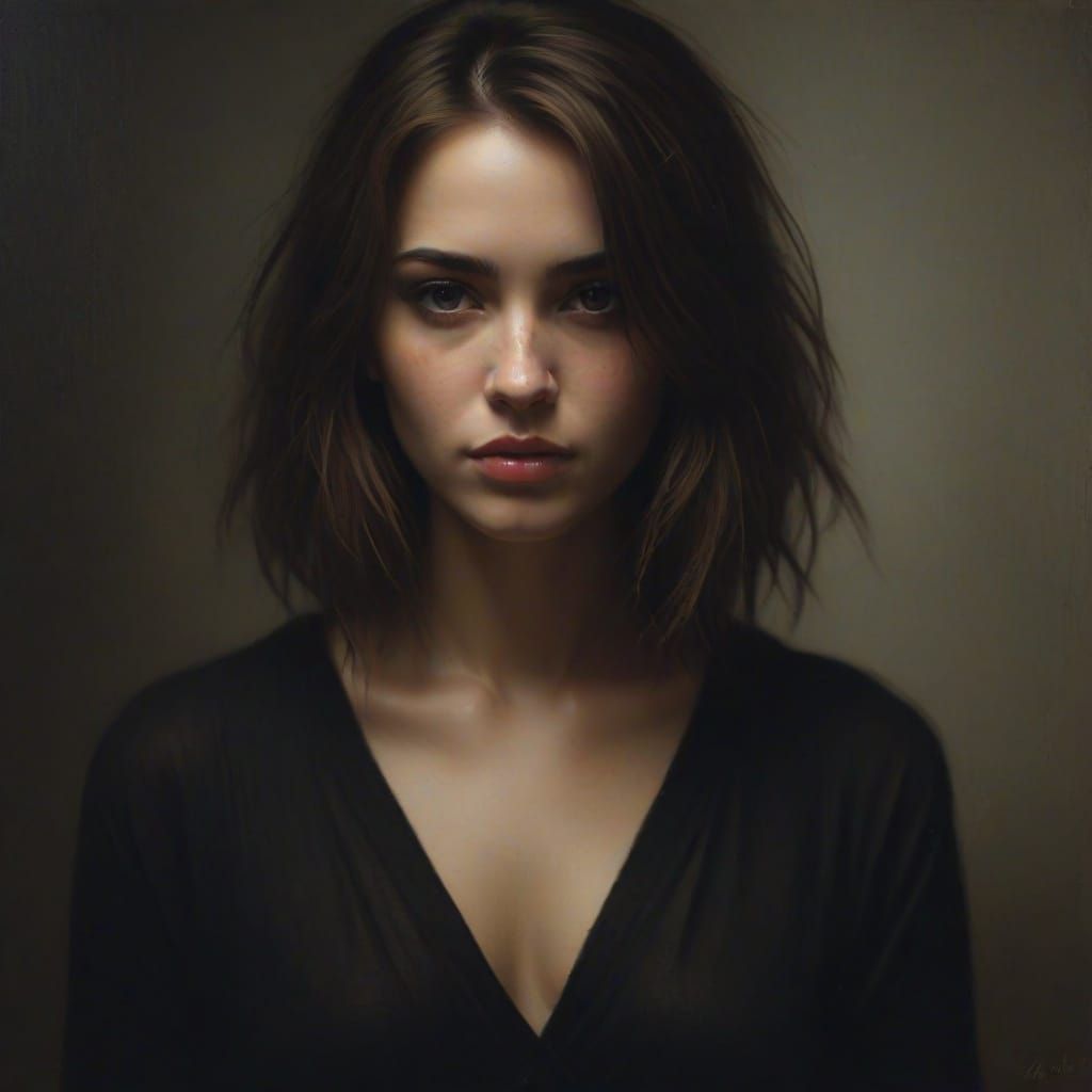 Grimdark Portrait in Casey Baugh Style