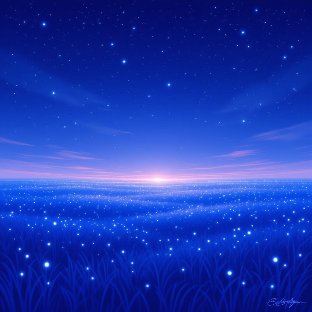 Endless Cosmic Field of Faintly Glowing Stars