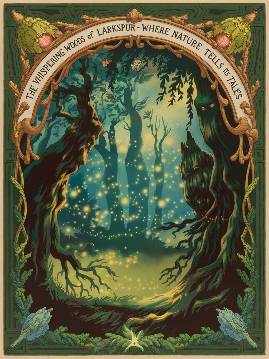 Vintage Poster: Whispering Woods of Larkspur