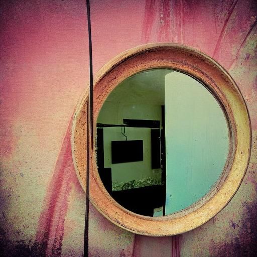 Hyperreal Girl in Mirror: Composite Film Photography