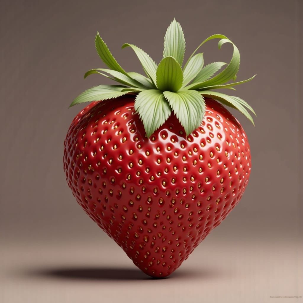 Strawberry Cutie in Whimsical Watercolor