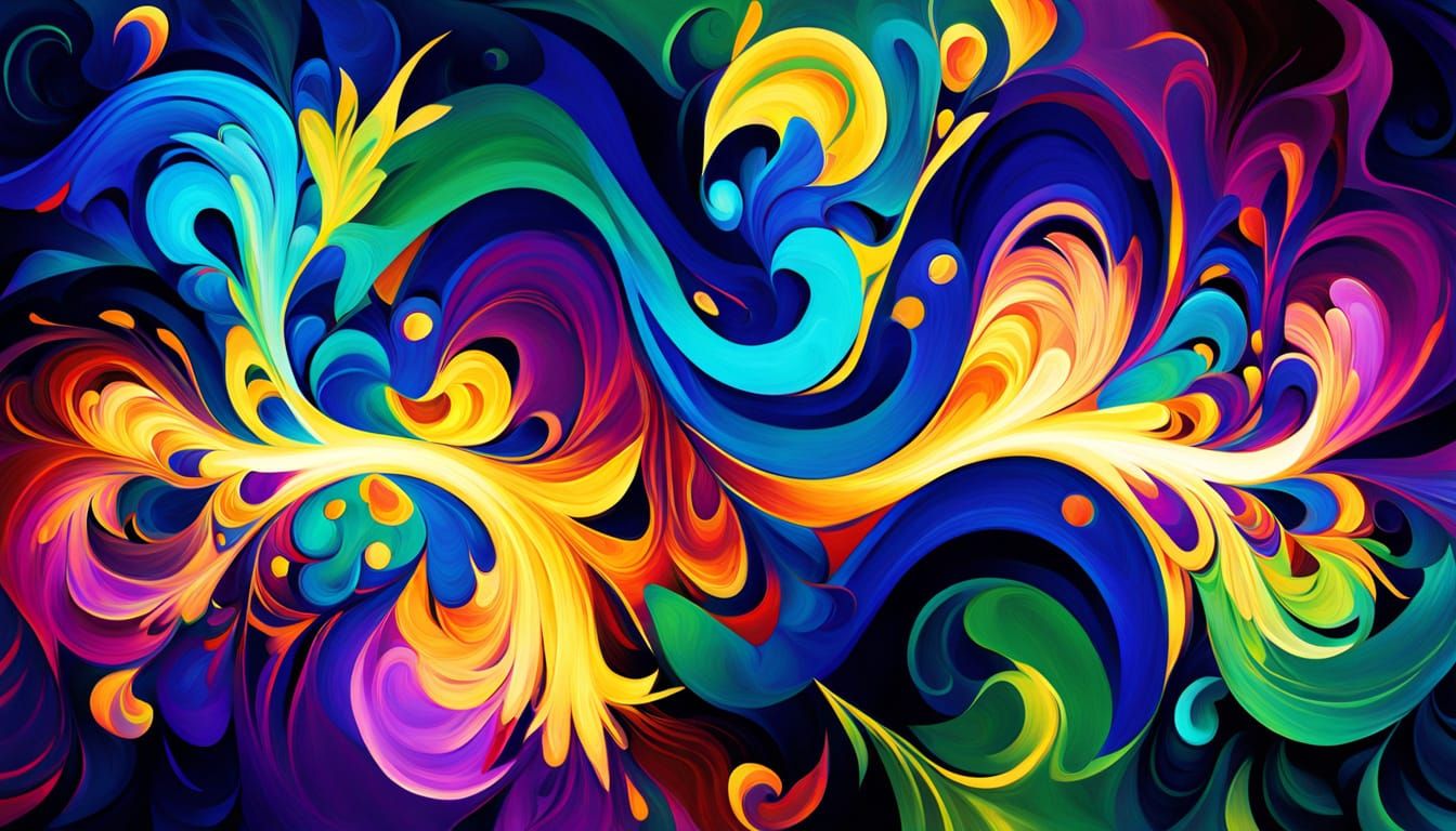 Radiant Cosmic Explosion in Abstract Art