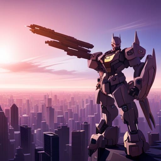 Gundam Style Batman Mecha in 8K UHD