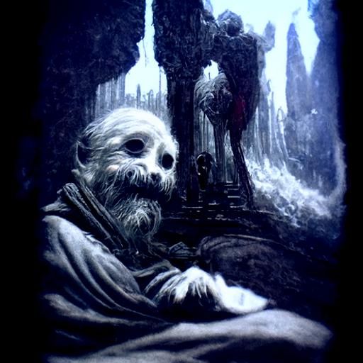 Horrific Figure in Dorรฉ Style