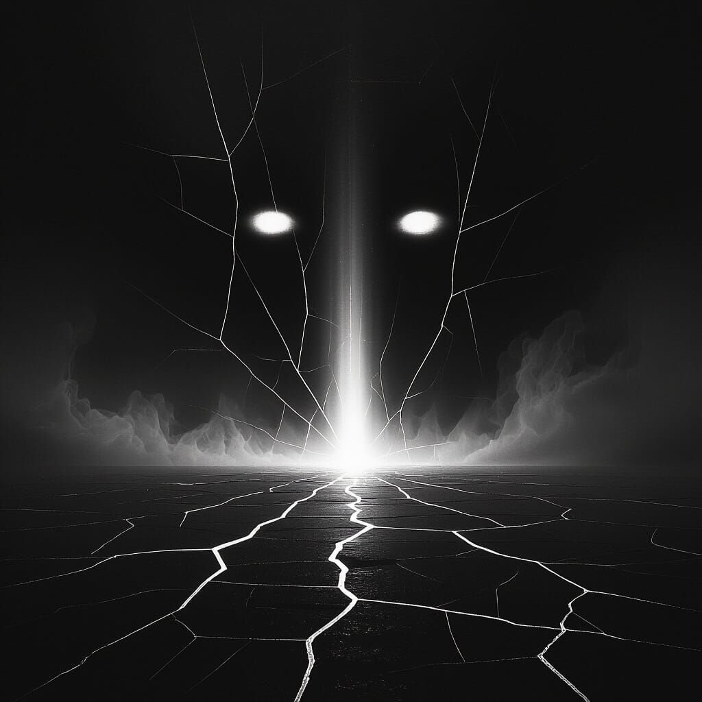 Eerie Black and White Mixtape Cover Art