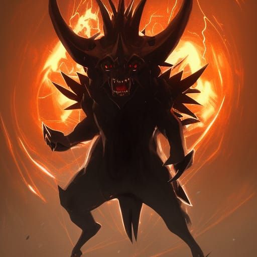 Pokemon Hellraiser Fusion in Dark Fantasy Style