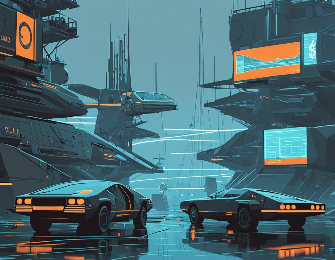 Global Currency Symbols in Neon Hues Against a Modern Financ...