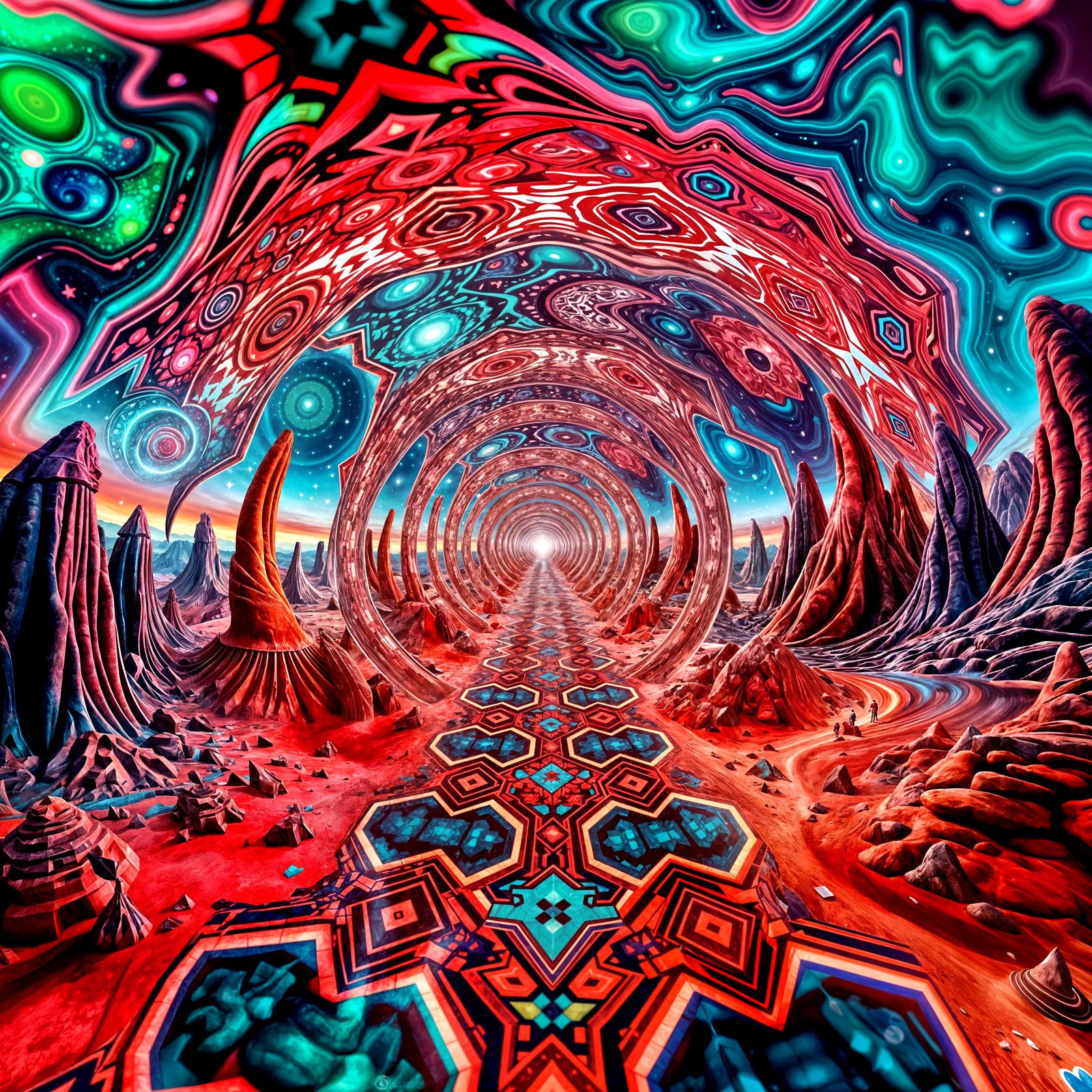 Surreal Kaleidoscopic Tunnel