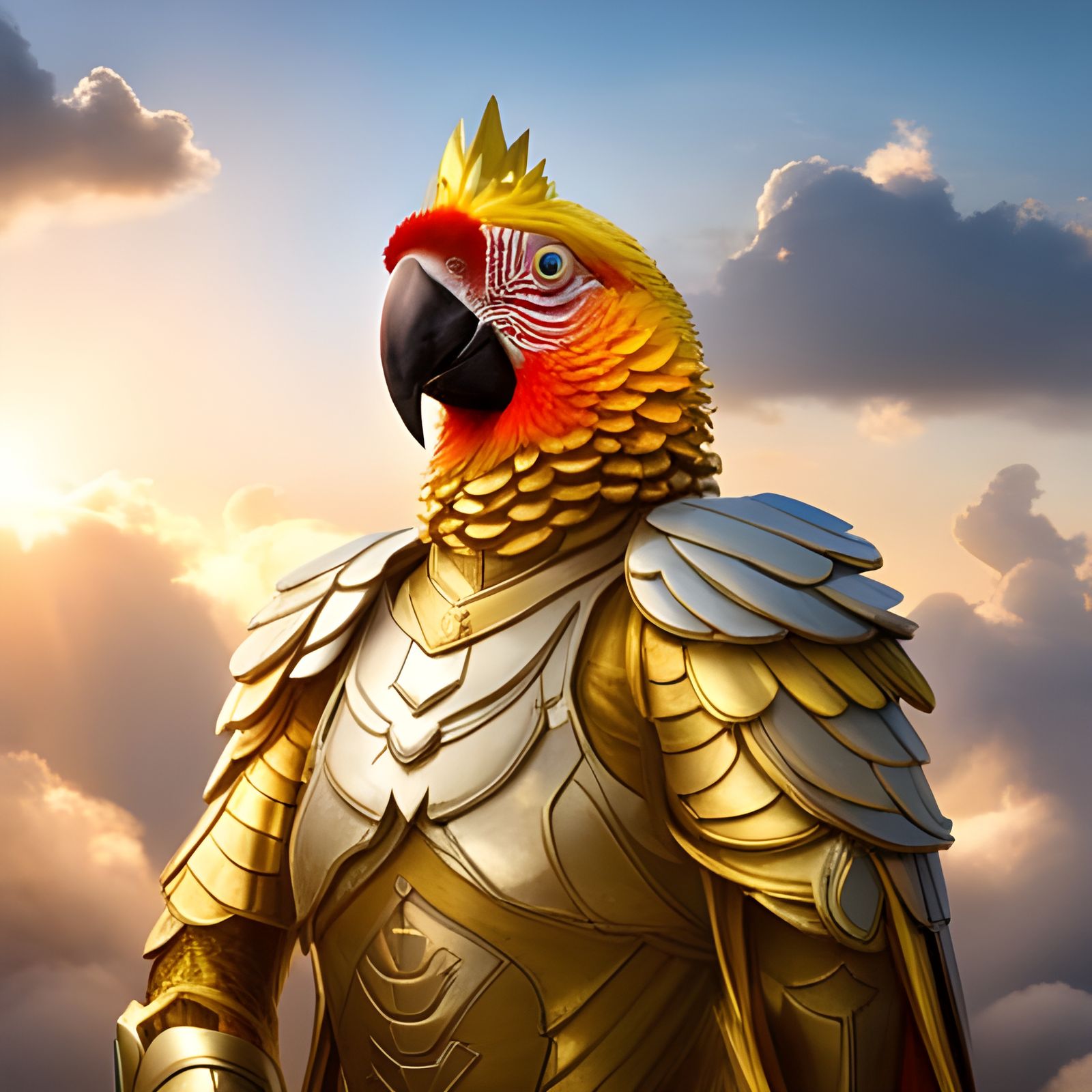 Parrot in Shining Gold Armor