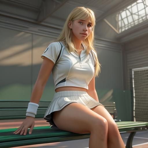 Tennis Player Portrait with Dynamic Lighting
