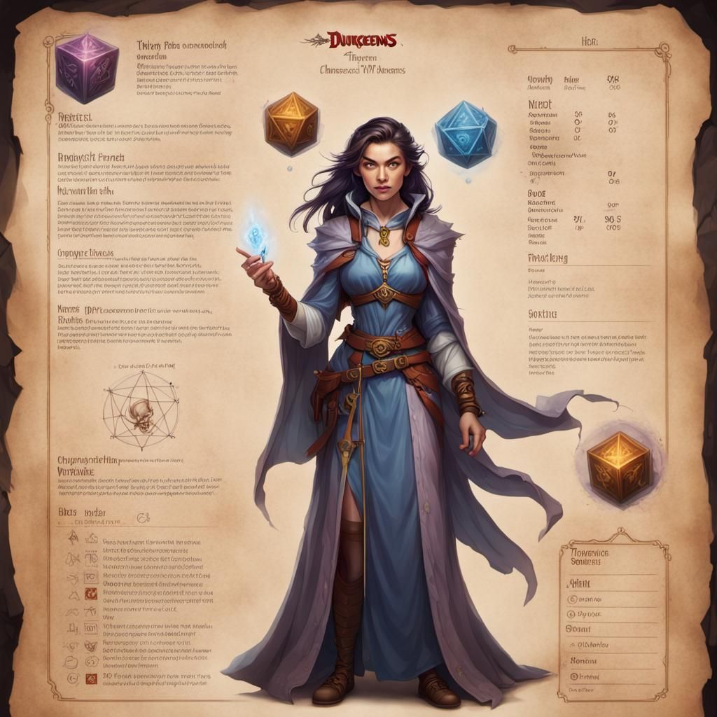 Noble Wizard Character Sheet for Dungeons and Dragons