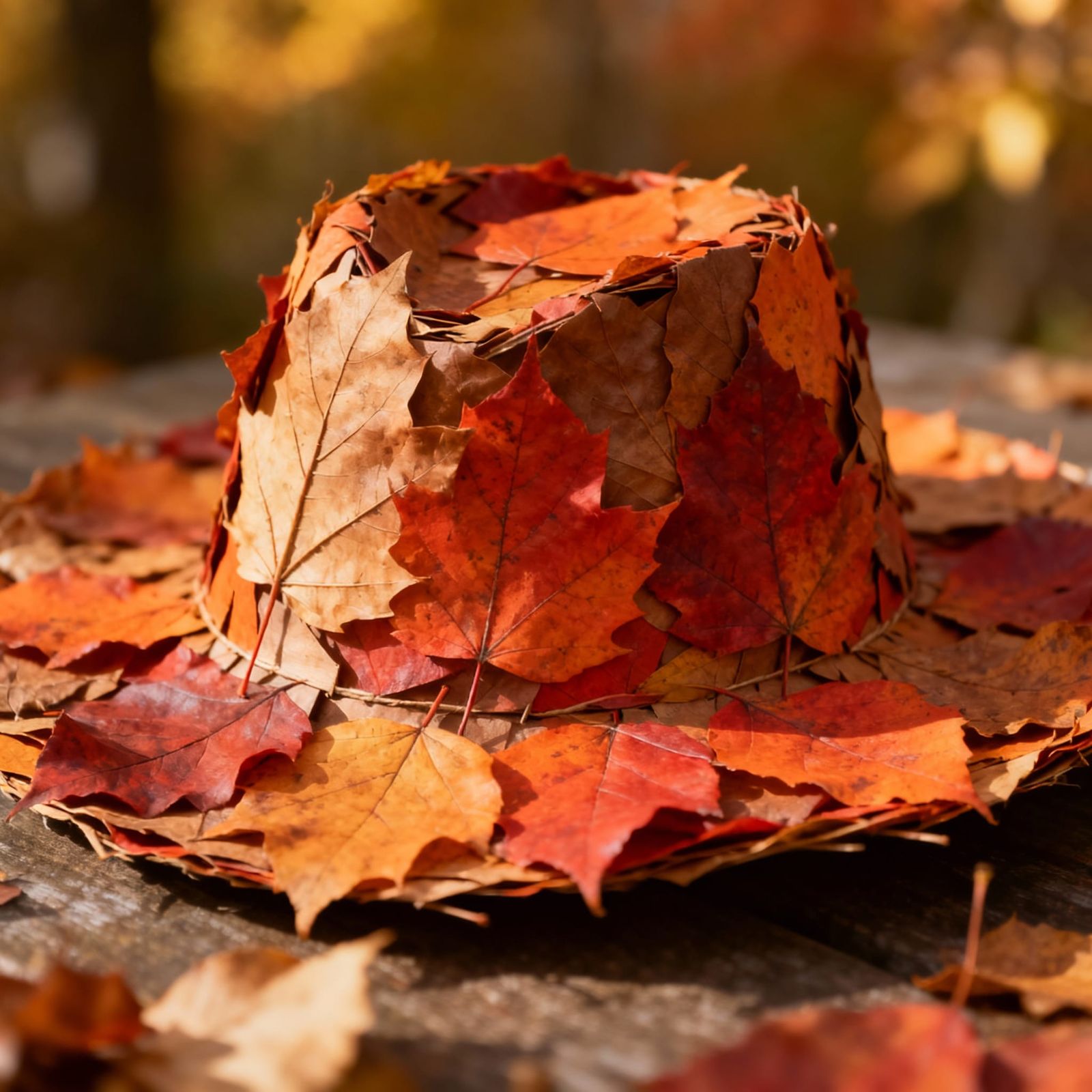 Autumn Leaves Hat: A Woven Nature Masterpiece