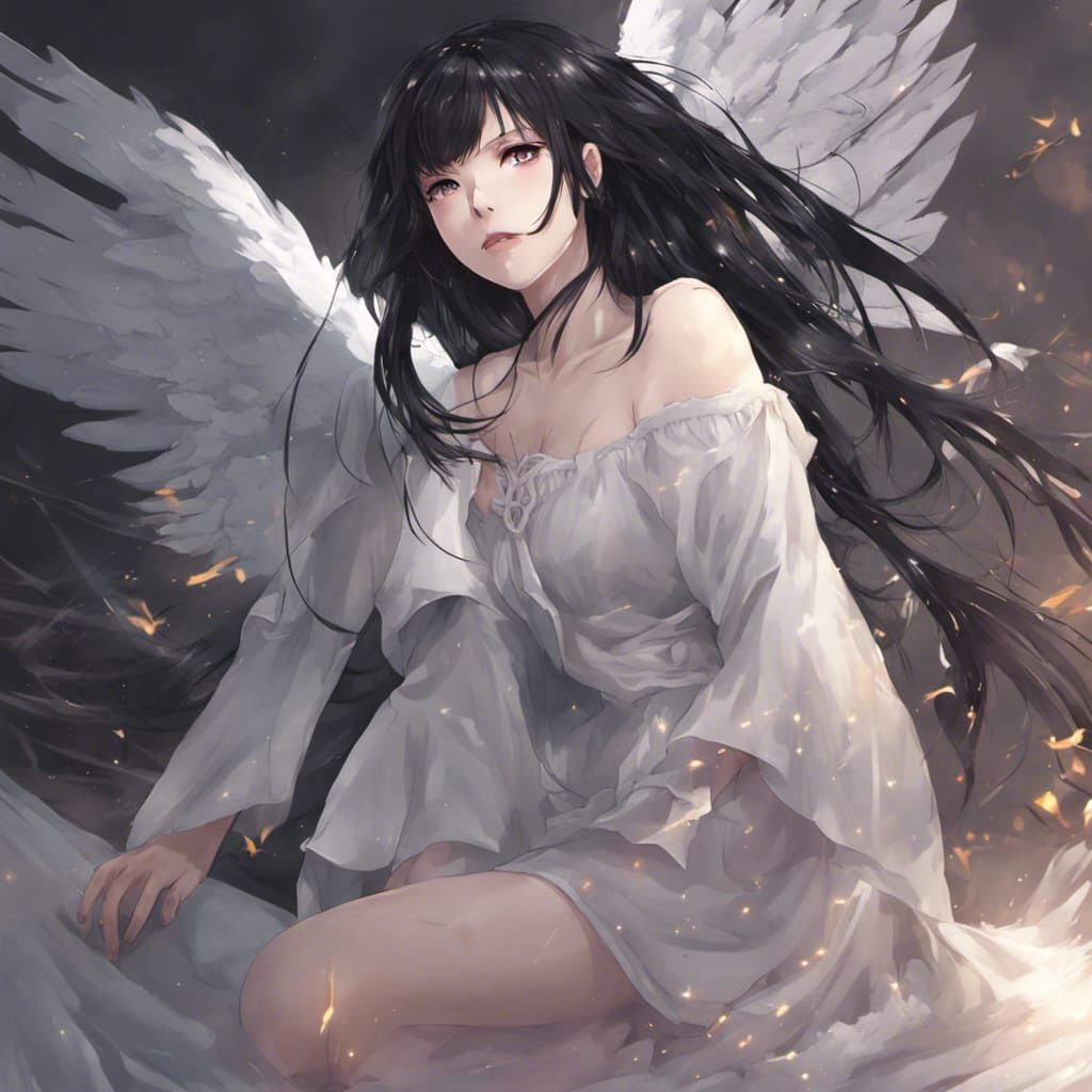 Fallen Angel in Anime Style, 4K