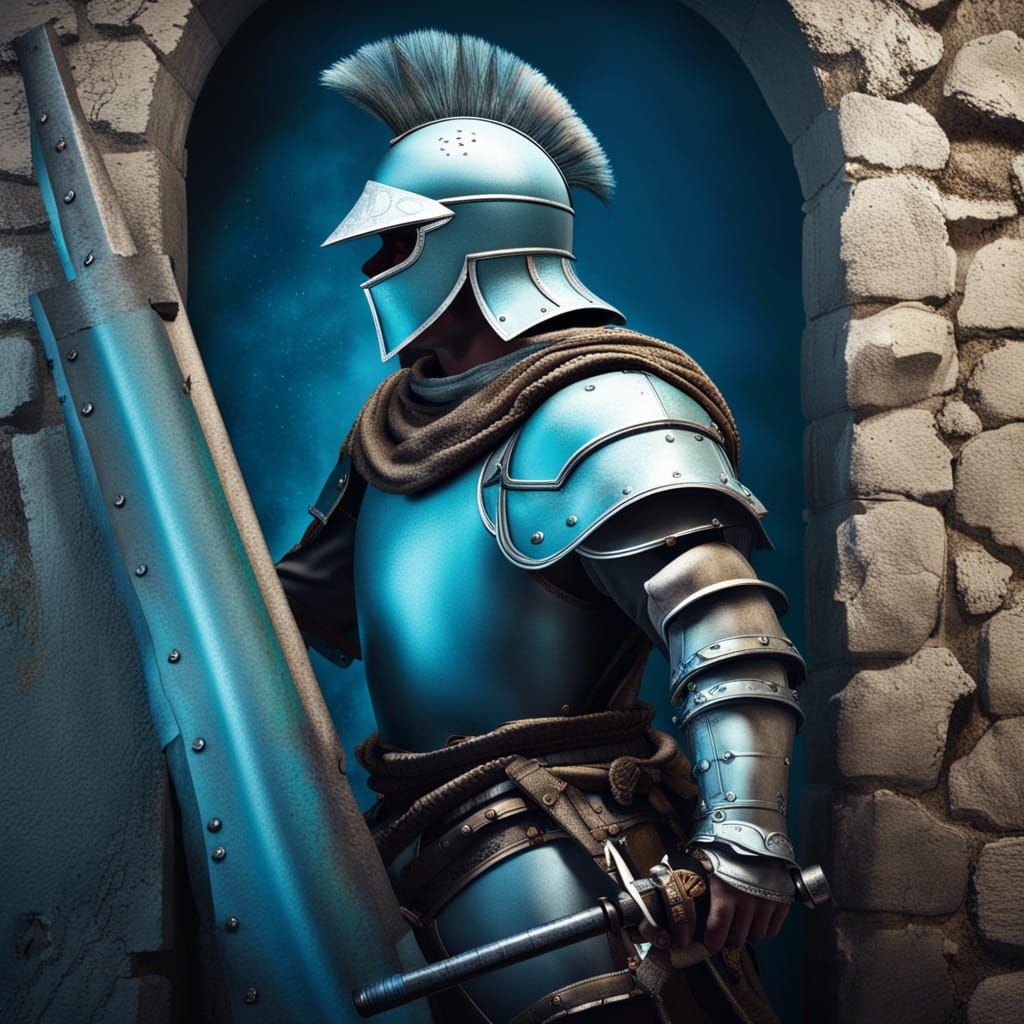 Musketeer in Roman Helmet: Fantasy Concept Art