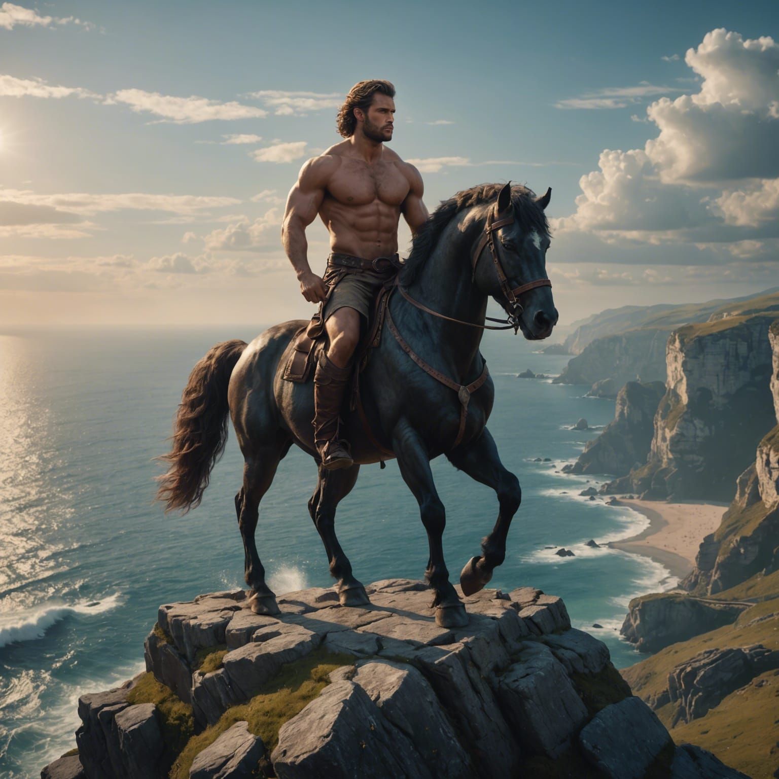 Handsome Centaur Overlooking the Sea
