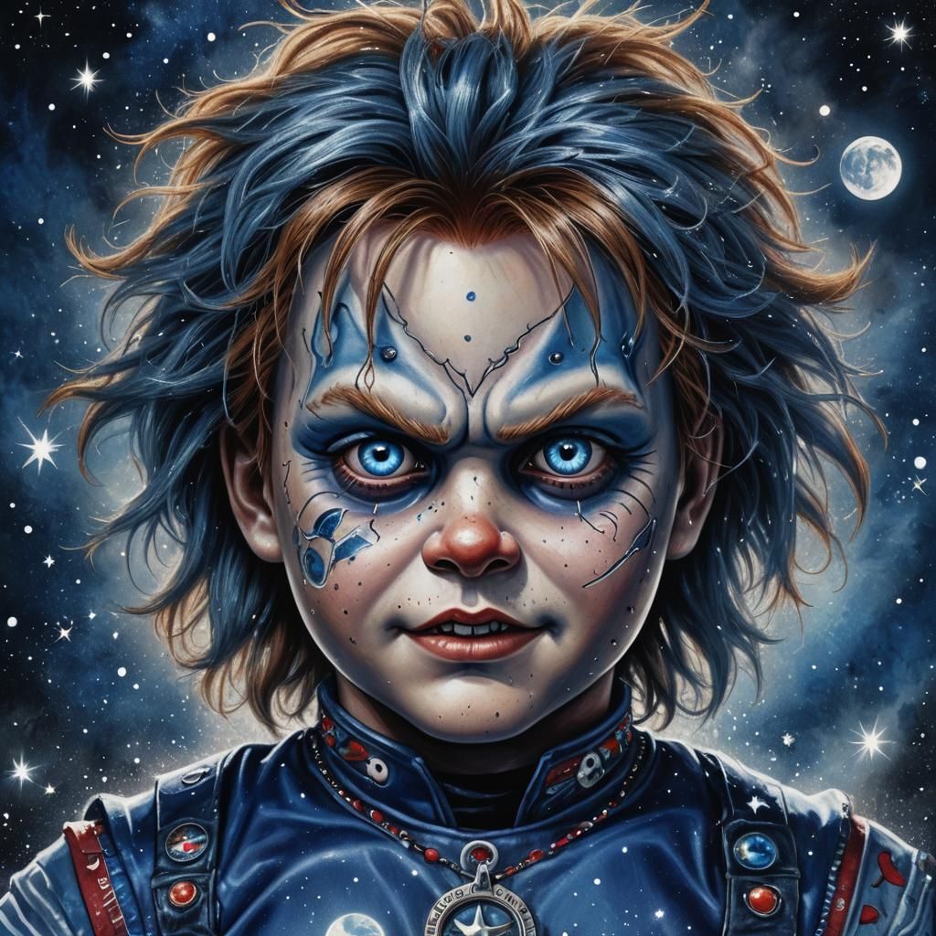Sapphire Enigma: Chucky with Sapphire Eyes