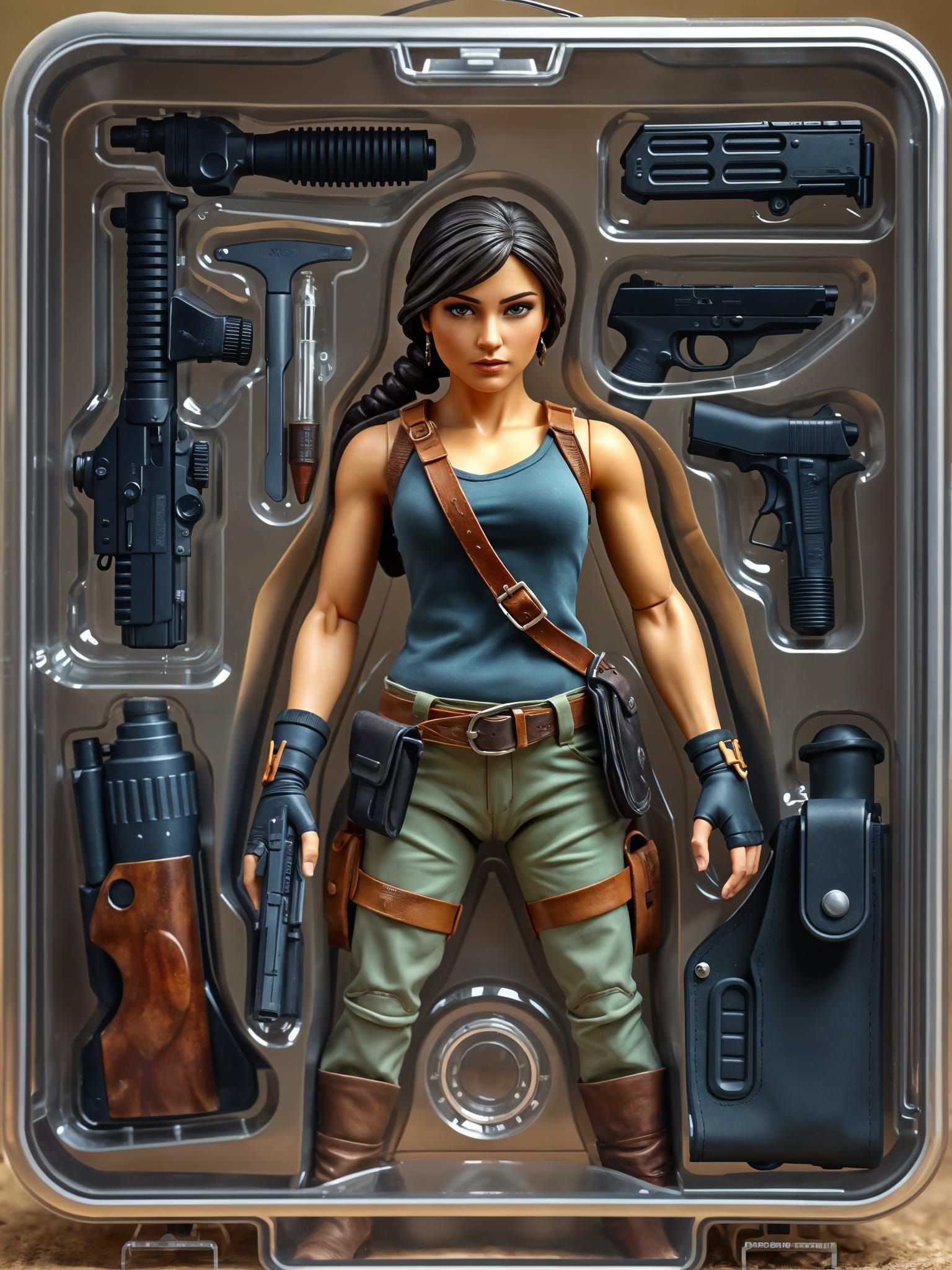 Lara Croft Action Figure in a Toy Box