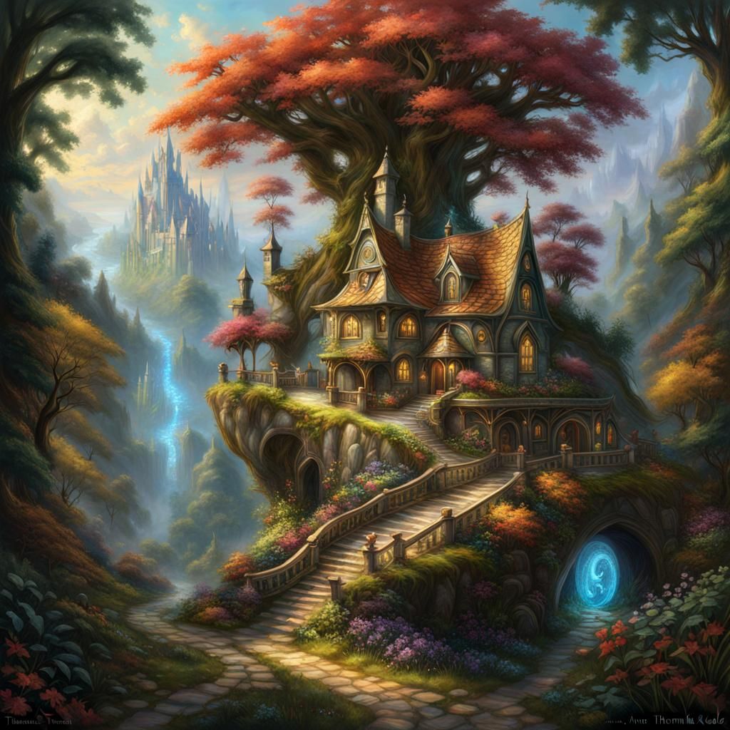 Epic Fantasy House in a Hyperdetailed Style