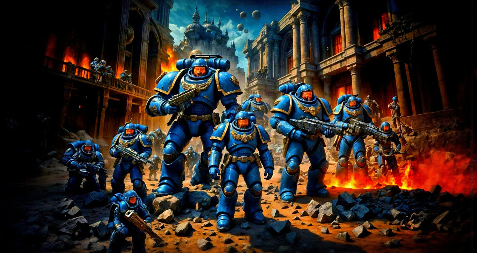 Space Marines in Detailed Fantasy Concept Art