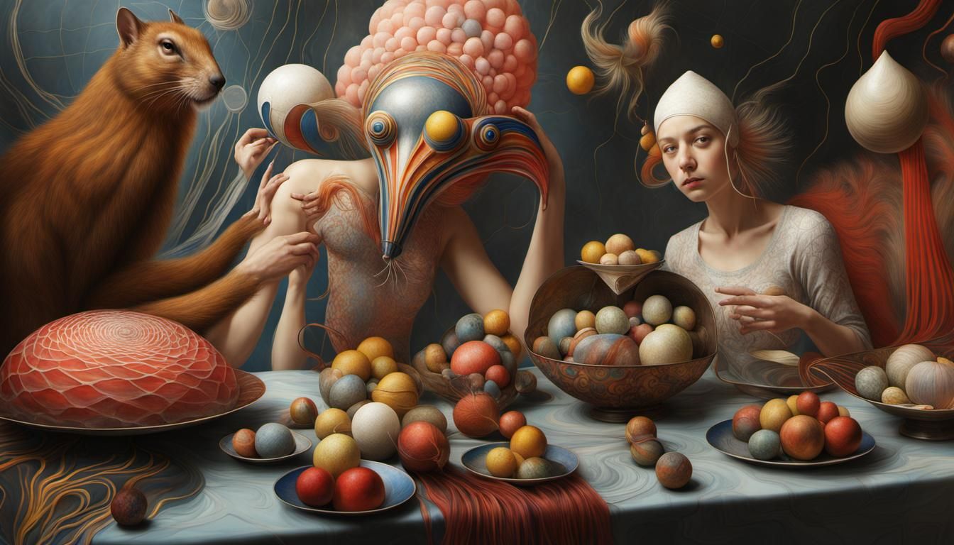 Abstract Secret Squirrel Art in Magical Realism